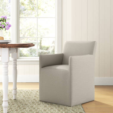 Skirted dining chairs online with arms